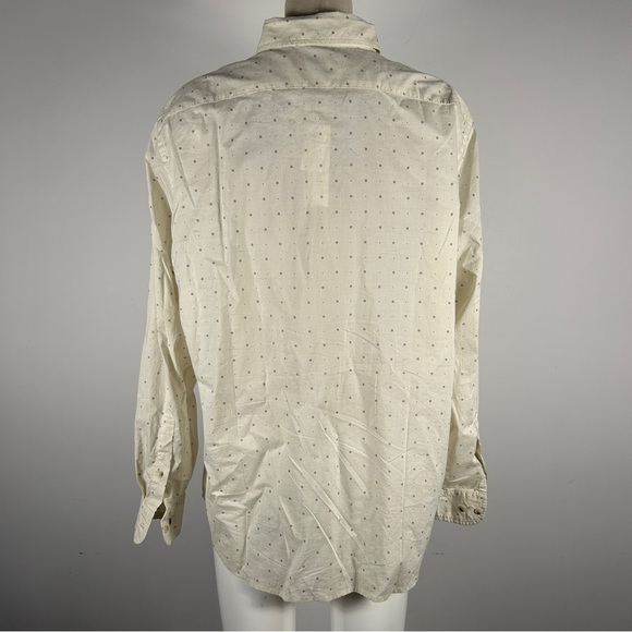 ❤️ Banana Republic Cream Button-Down Shirt Size L - Picture 3 of 11